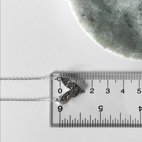 NEW Artisan Marcasite & Sterling Silver Pendant Necklace - Picture 8 of 9